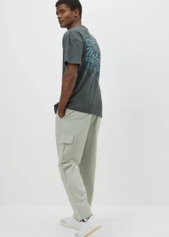 Sage Linen Cargo Trousers