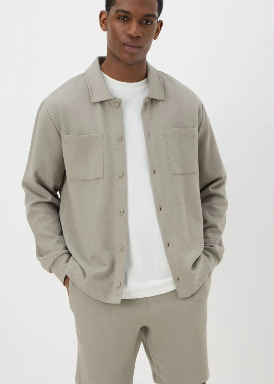 Sage Smart Textured Co Ord Overshirt