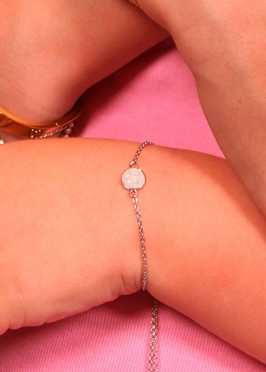 Say It With Silver Children's Smiley Friendship Bracelets