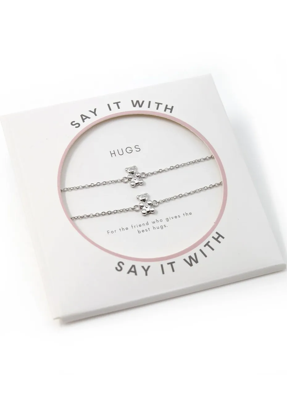 Say It With Silver Children's Bear Friendship Bracelets