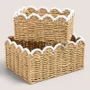Scallop Edge Set of Two Baskets