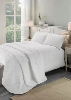 Serene Luana Soft Touch White Duvet Cover Set