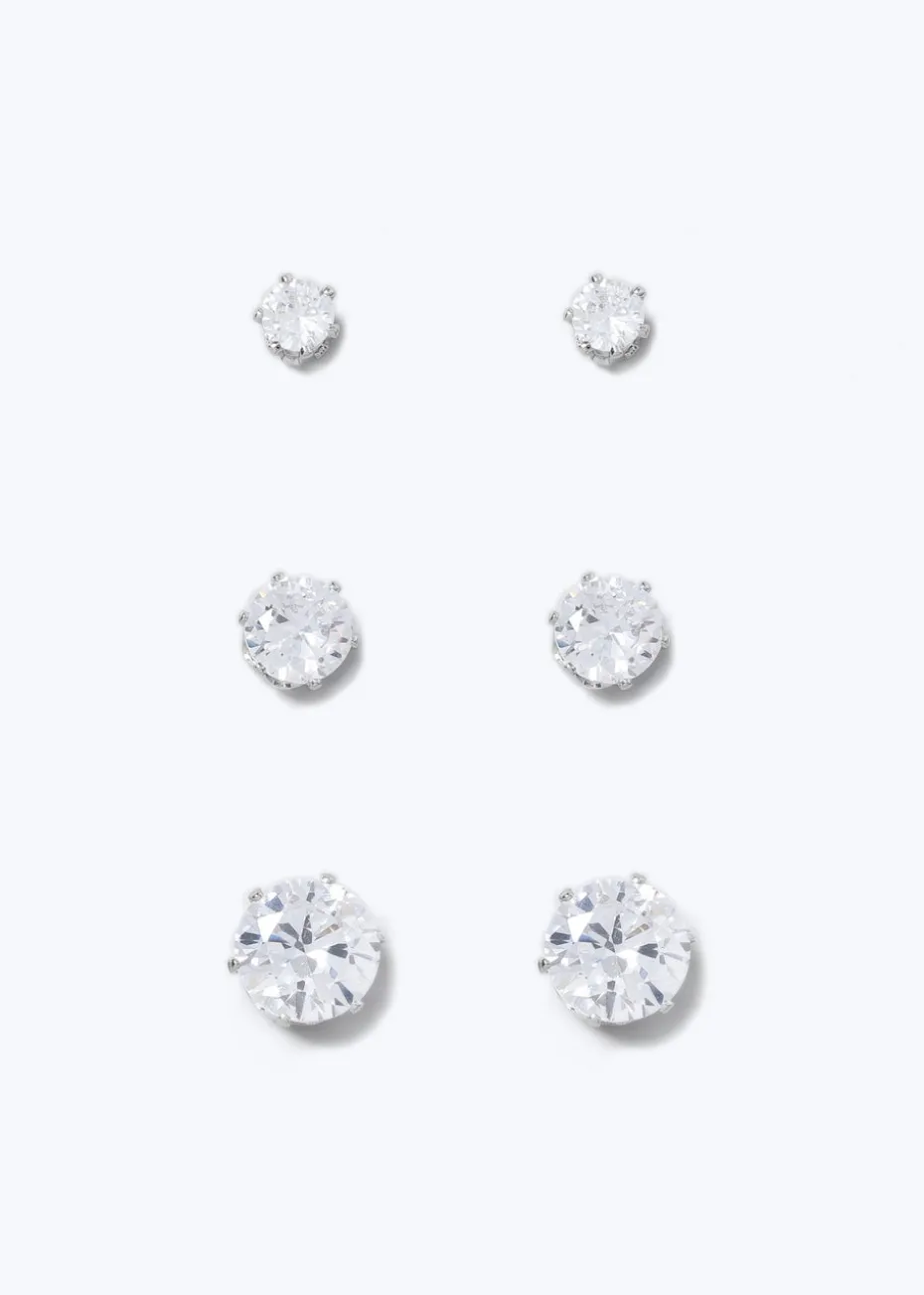 Silver 3 Pack Earrings