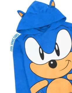 Sonic The Hedgehog Blue 3D Ears Boy's Hoodie (4-8 years)