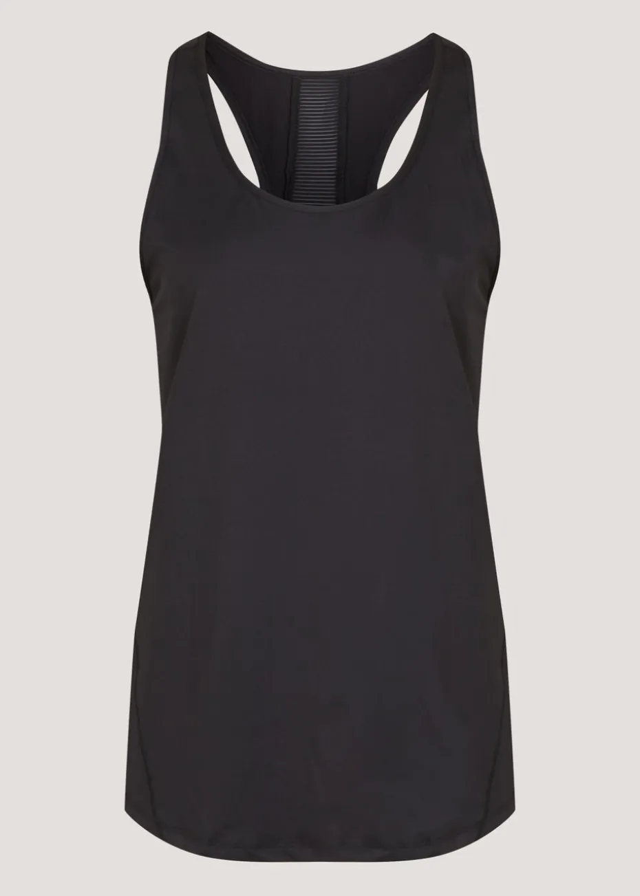 Souluxe Black Mesh Sports Vest Top