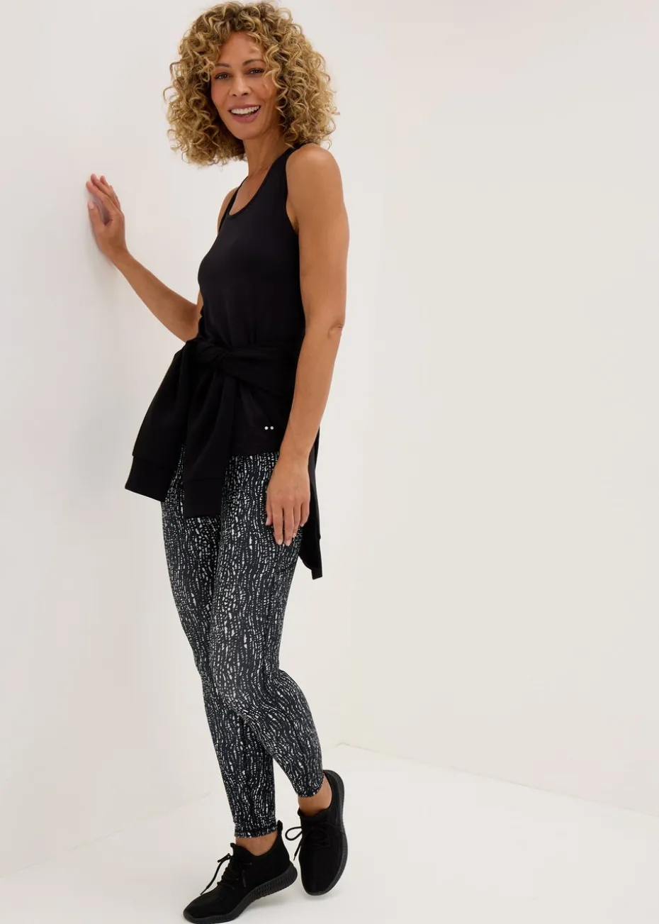 Souluxe Black Mesh Sports Vest Top