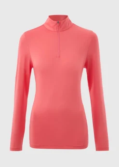 Souluxe Coral Half Zip Top