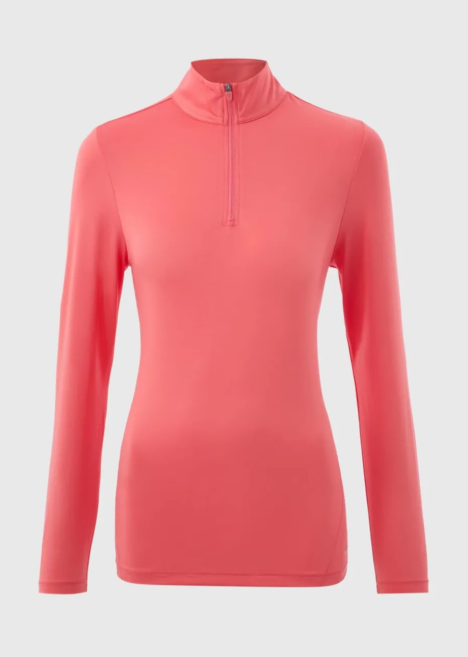 Souluxe Coral Half Zip Top