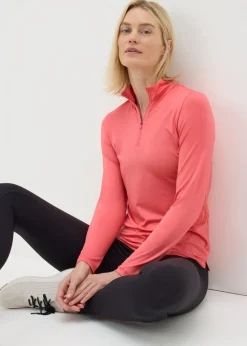 Souluxe Coral Half Zip Top