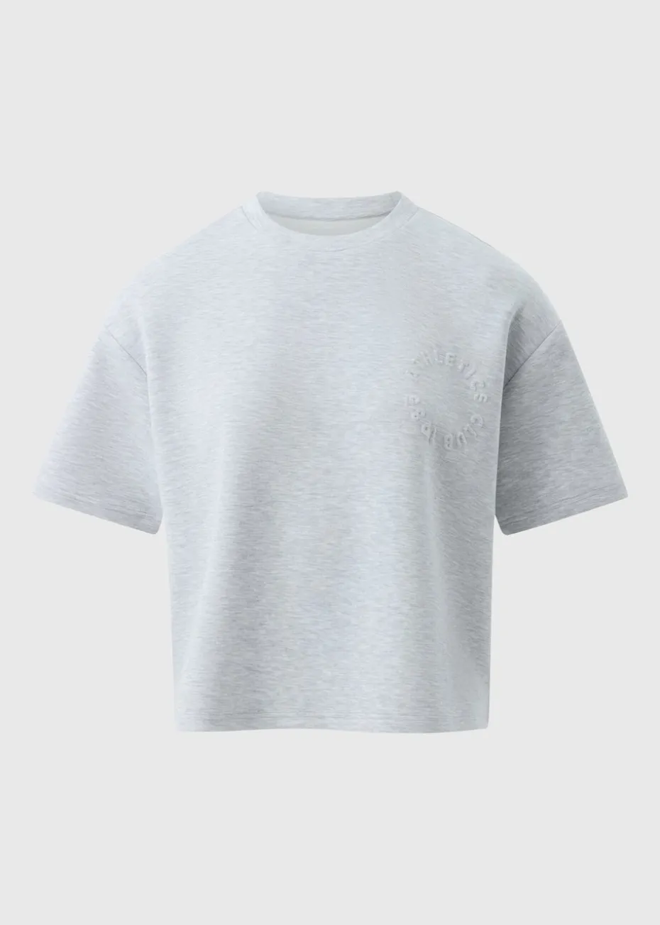 Souluxe Grey Embossed Co Ord T-Shirt