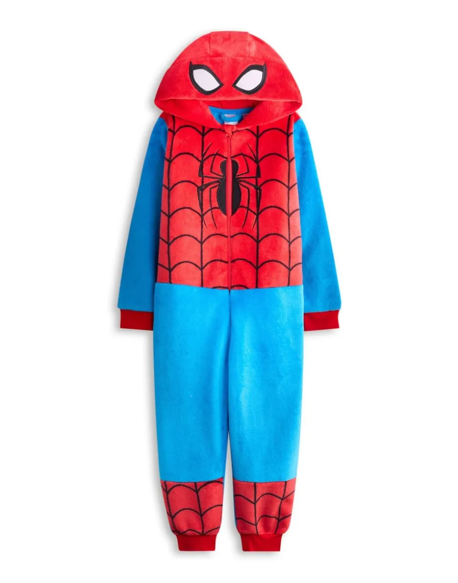 Spiderman Character Unisex Kids Blue Onesie (2-9 Years)