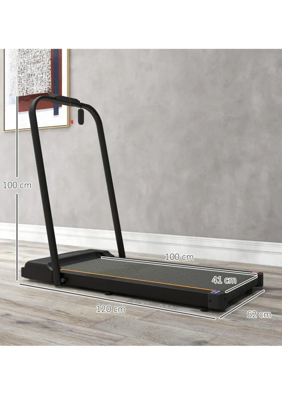 SPORTNOW 2.5HP Folding Treadmill Walking Pad w/ LED Display Orange