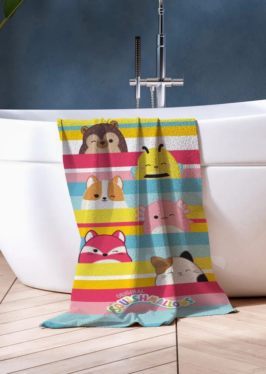 Squishmallows Stripes Beach Pool Bathroom Towel
