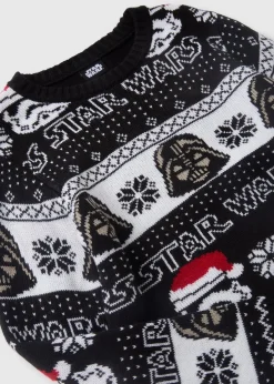 Star Wars Kids Black Christmas Knitted Jumper (4-13yrs)