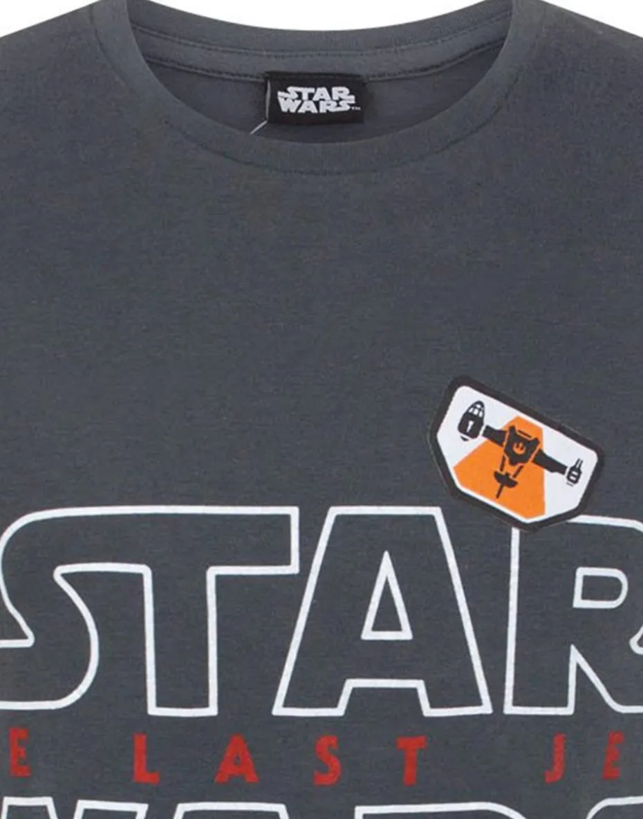 Star Wars Kids Grey Badges T Shirt (5-14 Years)