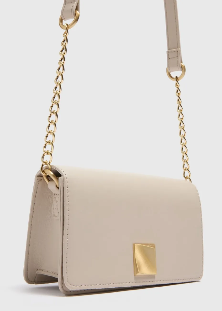 Stone Gold Hardware Cross Body Bag