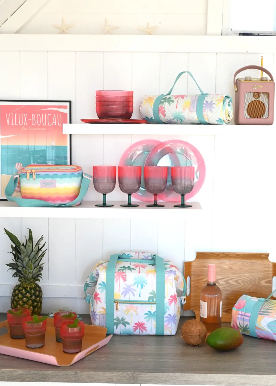 Summerhouse by Navigate Coconut Grove Quilted Picnic Blanket - Ombre Palm