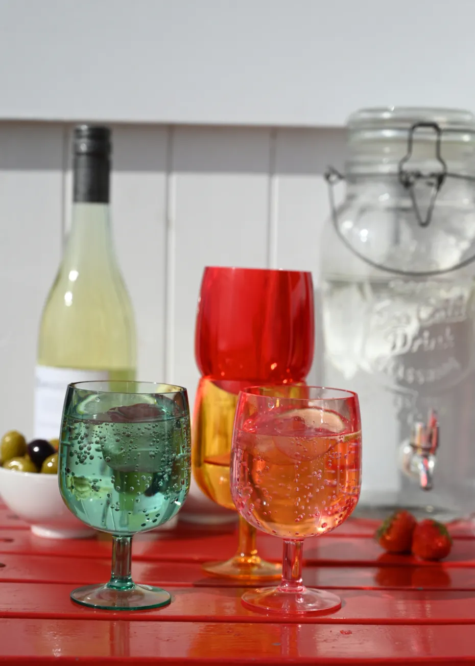 Summerhouse by Navigate Strawberries & Cream Stacking Wine Glass (Set of 4)