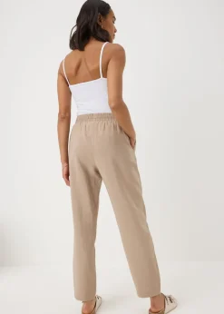 Taupe Tapered Trousers