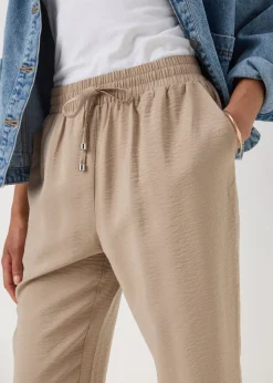 Taupe Tapered Trousers