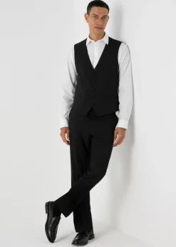 Taylor & Wright Black Tailored Fit Dinner Suit Trousers