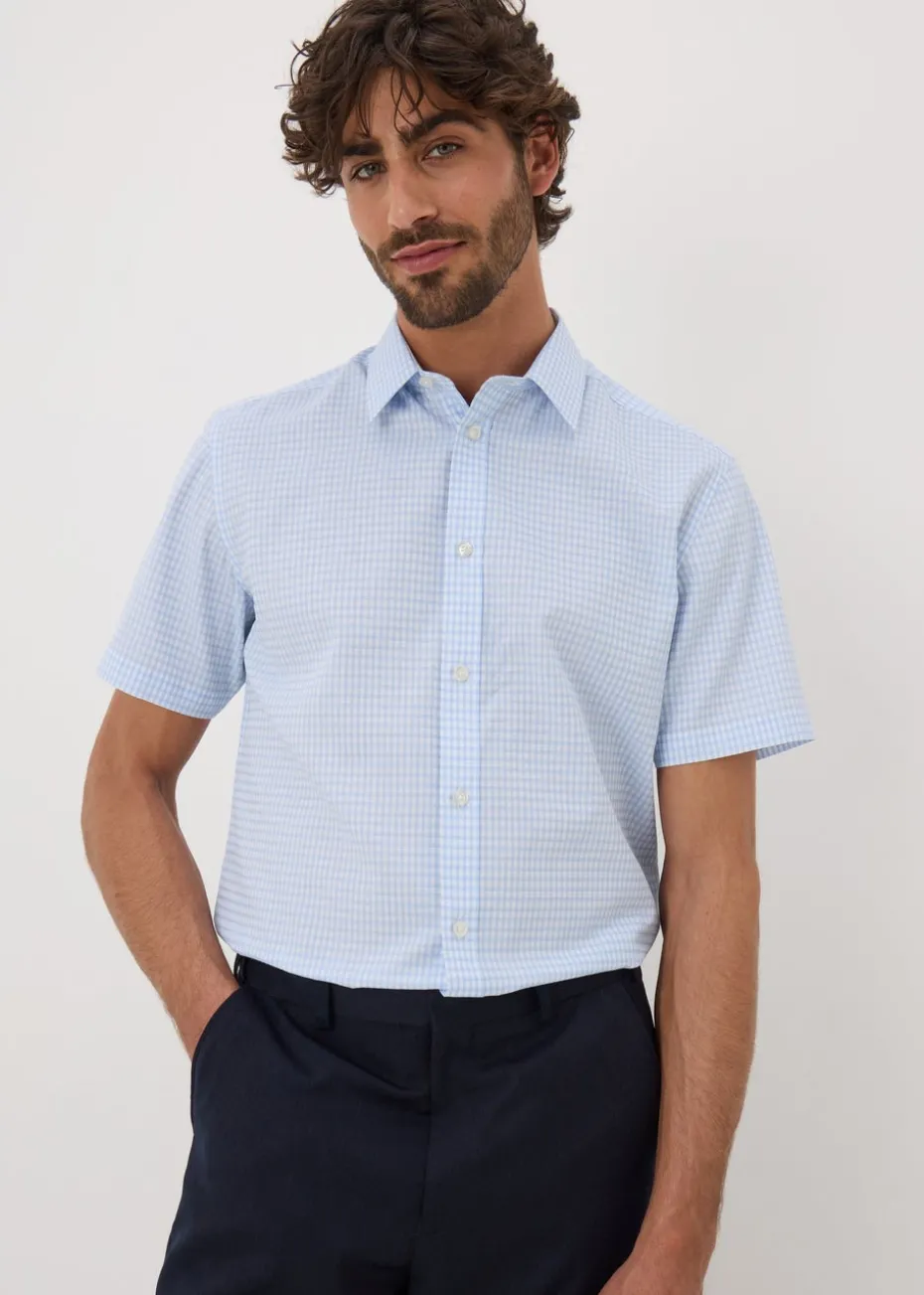 Taylor & Wright Blue Check Sleeve Shirt