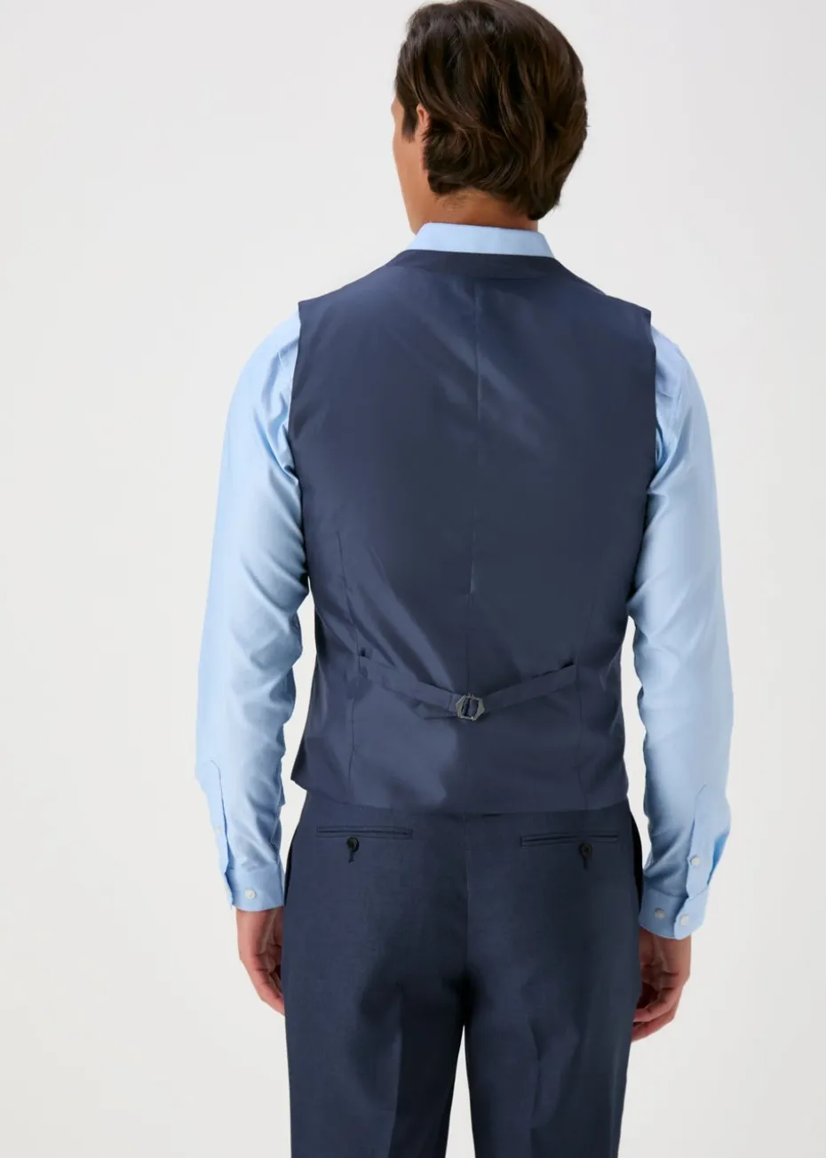 Taylor & Wright Lennon Blue Slim Fit Waistcoat
