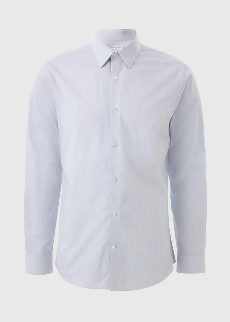 Taylor & Wright Lilac Shell Print Regular Fit Shirt