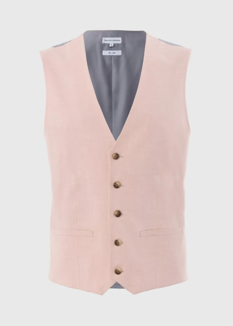 Taylor & Wright Tropez Pink Waistcoat