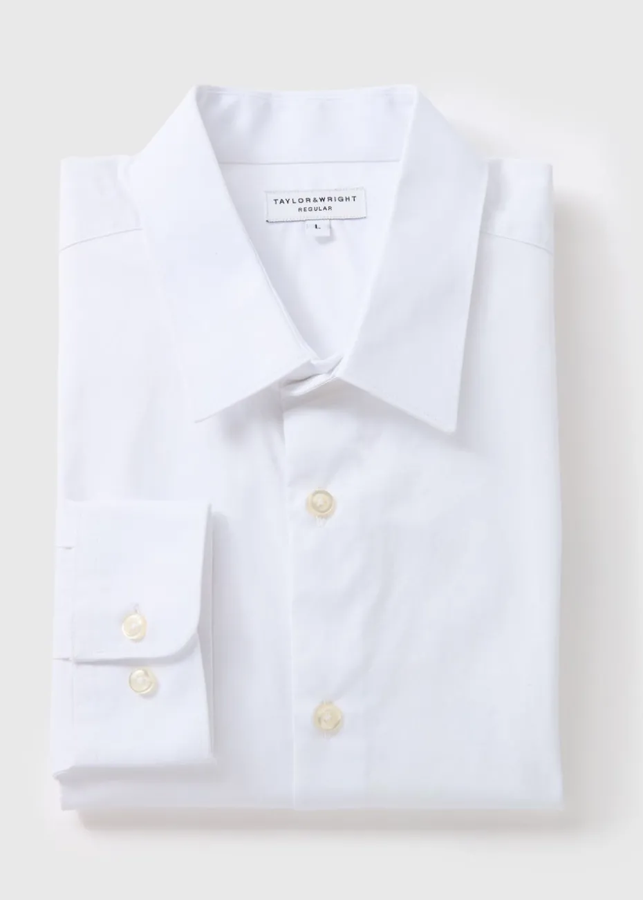 Taylor & Wright White Regular Fit Cotton Shirt