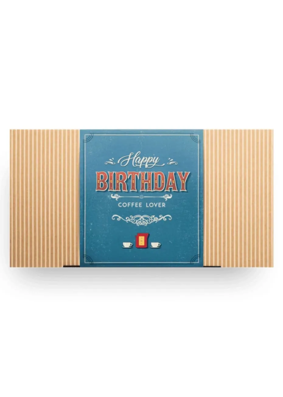 The Brew Company Blue Birthday Coffee Lover Gift Box 14 Pack