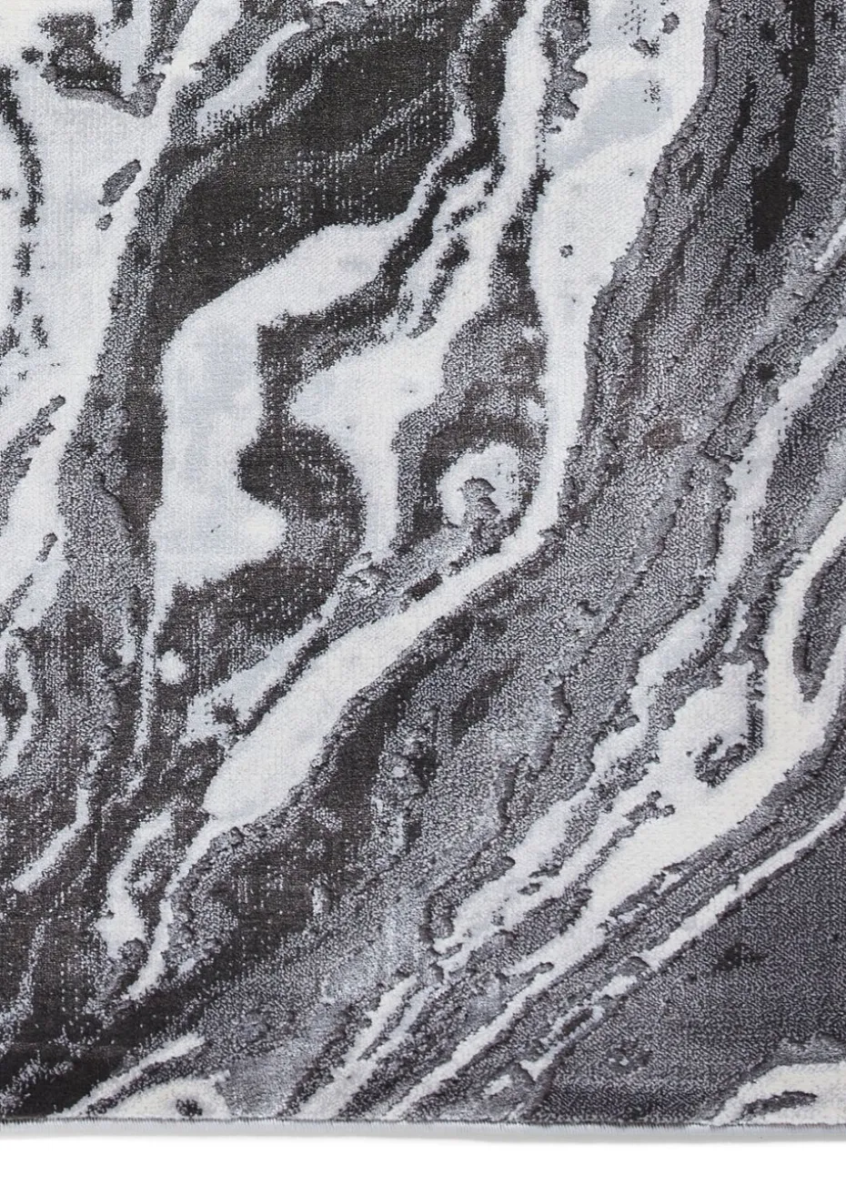 Think Rugs Apollo Grey Modern Abstract Rectangle Rug