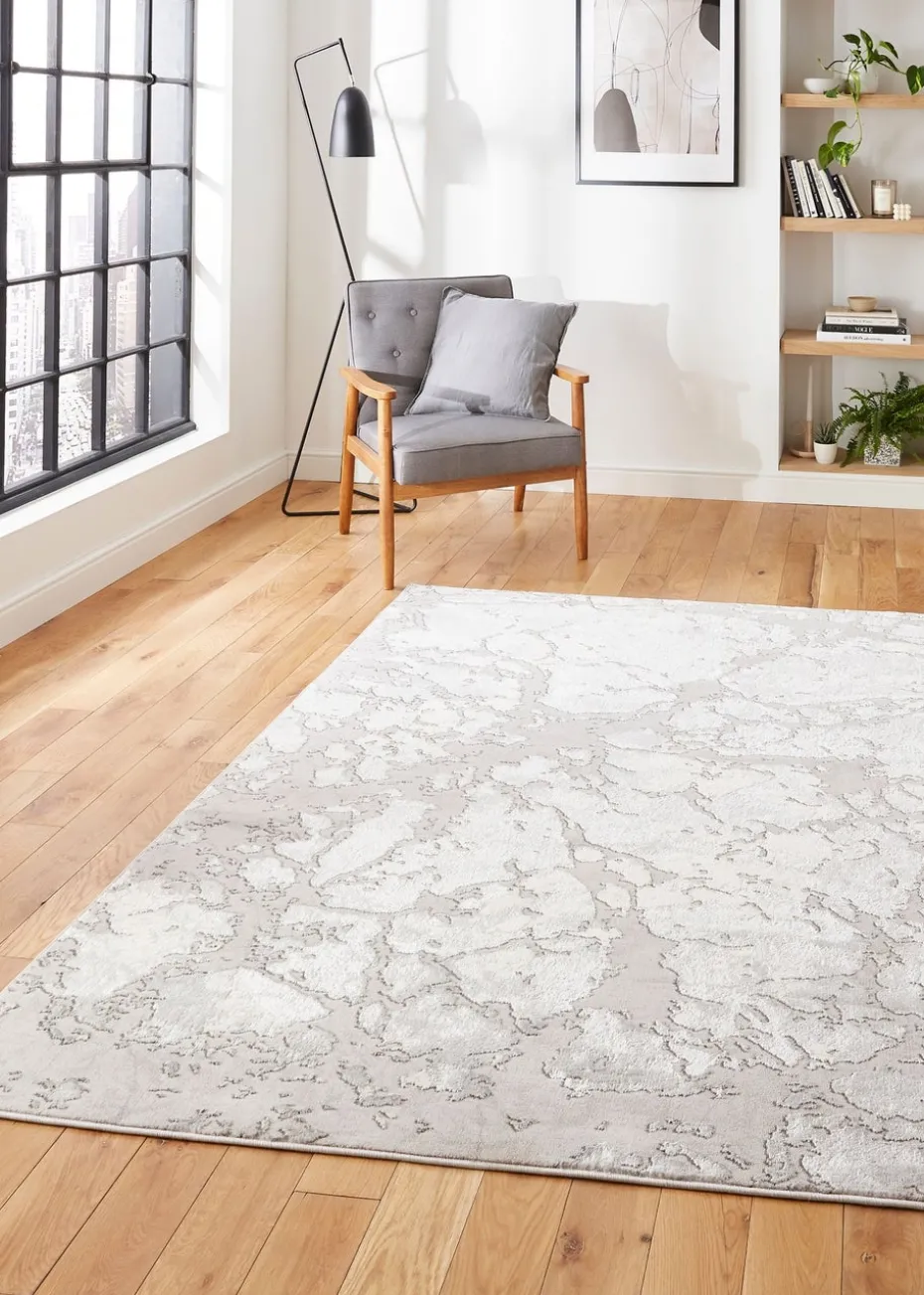 Think Rugs Apollo Grey/Ivory Modern Abstract Rectangle Rug