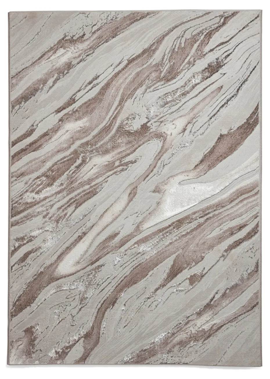 Think Rugs Creation Beige Modern Abstract Rug