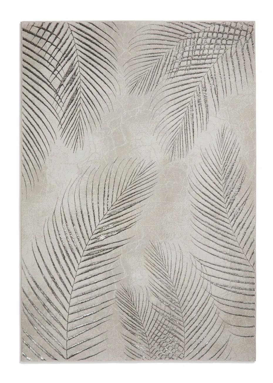 Think Rugs Creation Grey Botanical Rug