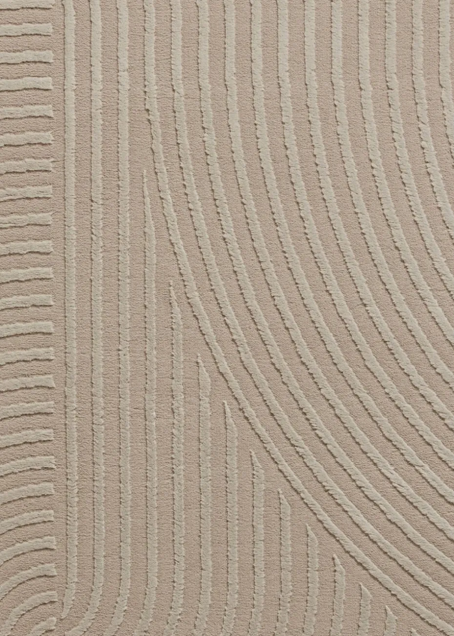 Think Rugs Flores Mink Modern Rectangle Rug