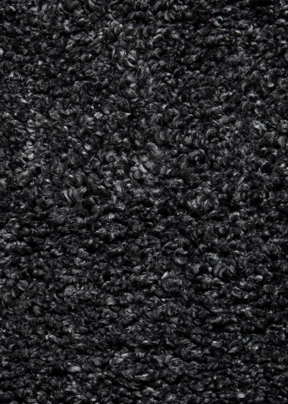 Think Rugs Sierra Dark Grey Plain Shaggy Rectangle Rug