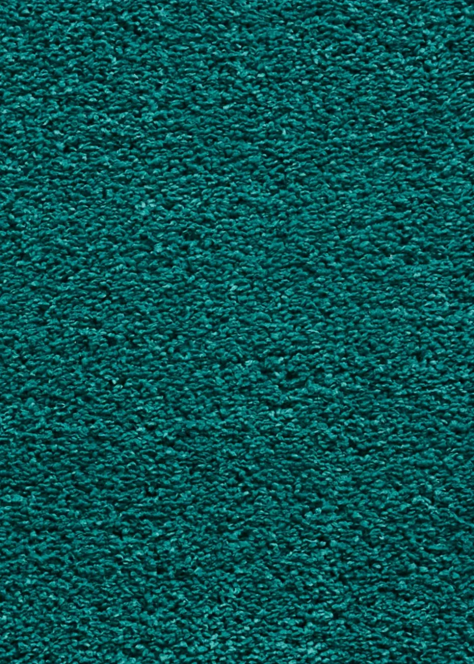 Think Rugs Sierra Jewel Green Plain Shaggy Rectangle Rug