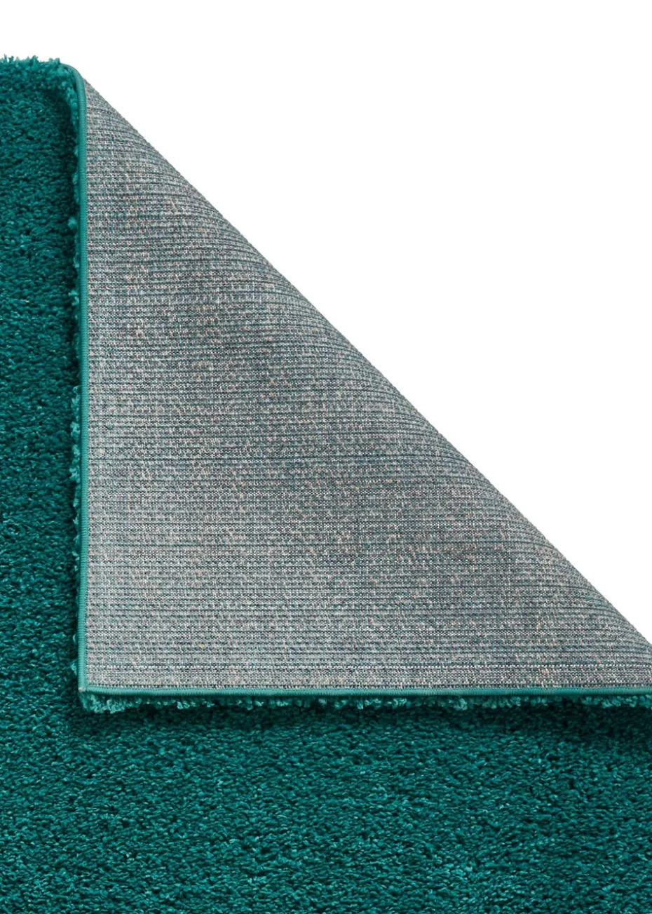 Think Rugs Sierra Jewel Green Plain Shaggy Rectangle Rug