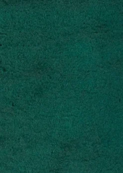 Think Rugs Super Teddy Jewel Green Plain Shaggy Rectangle Rug
