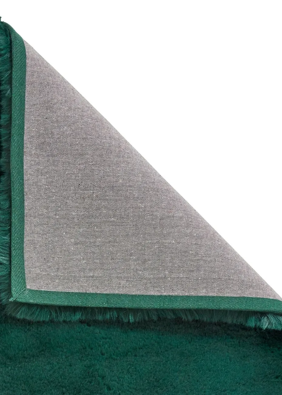 Think Rugs Super Teddy Jewel Green Plain Shaggy Rectangle Rug
