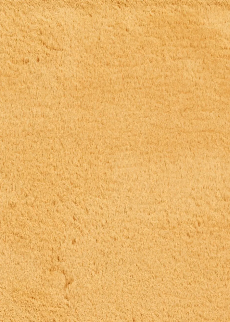 Think Rugs Super Teddy Mustard Plain Shaggy Rectangle Rug