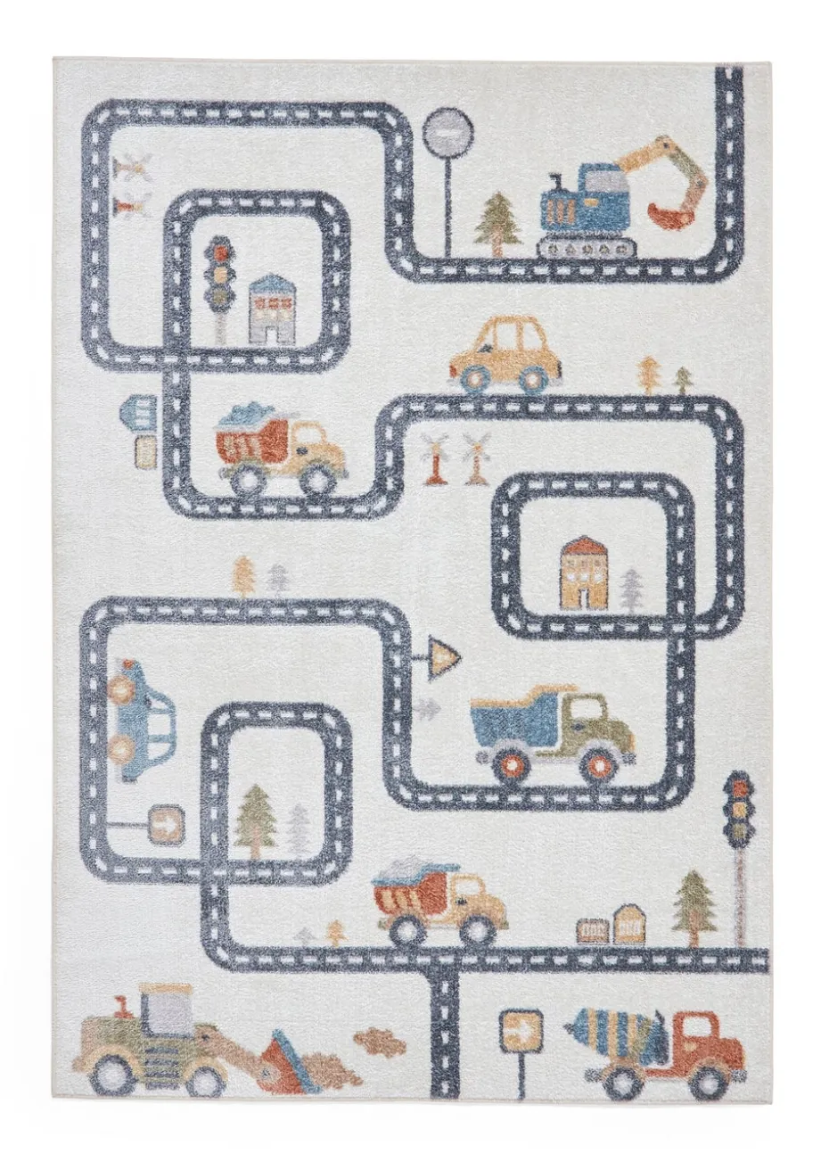 Think Rugs Vida Kids Map Washable Rug
