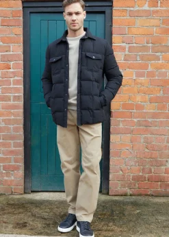 Threadbare Black Lightweight Collared Quilted Jacket