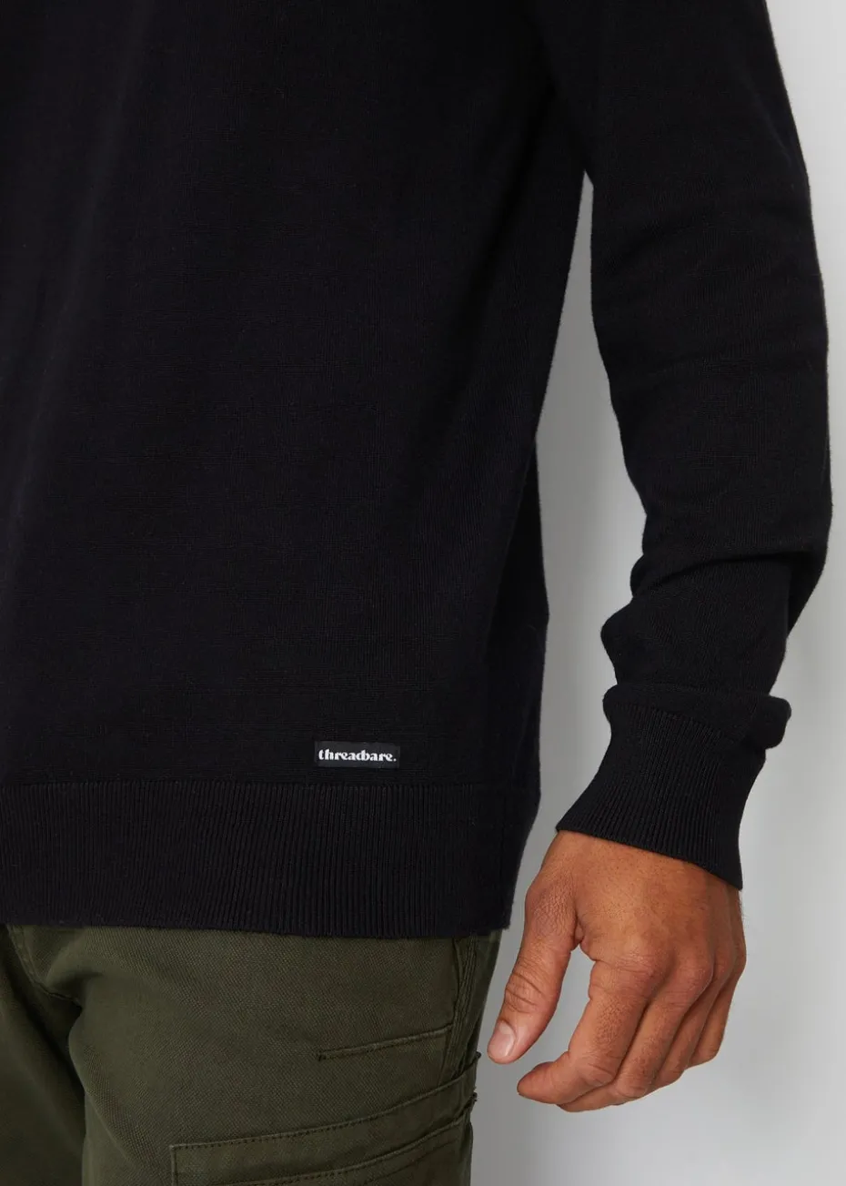 Threadbare Navy 2 Pack Crew Neck Knitted Jumpers