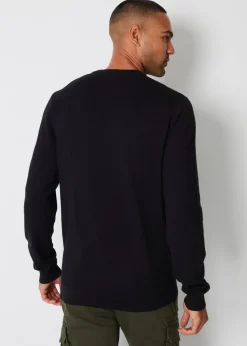 Threadbare Navy 2 Pack Crew Neck Knitted Jumpers