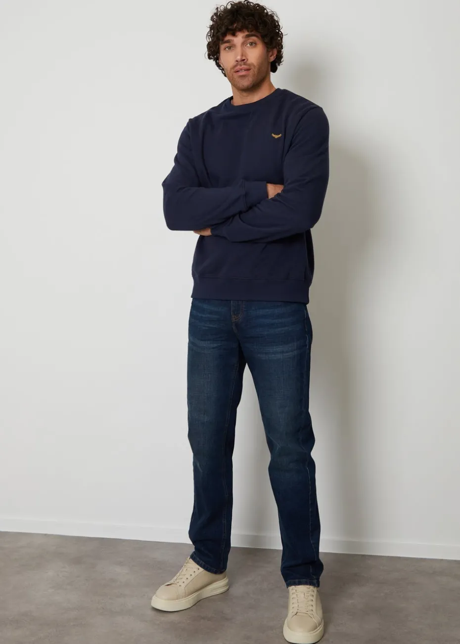 Threadbare Navy Crew Neck Sweatshirt