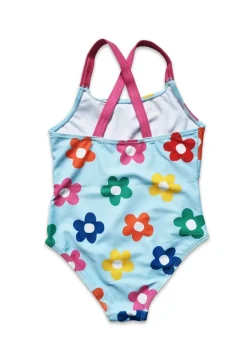 Toby Tiger Multi Colour Flower Print Kids Swimsuit (2 years - 8 years)