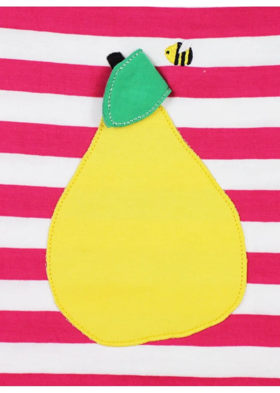 Toby Tiger Organic Pink Pear Applique T-Shirt (6 months - 8 years)