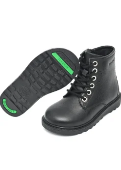 ToeZone Boys Black Storm Leather Ankle Boot (Younger 8 - Older 3)